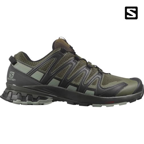 Sapatilhas Trail Running Salomon Xa Pro 3d V8 Wide Masculino Verde Oliva | PT C67905